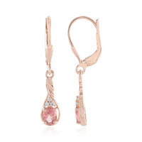 Boucles d'oreilles en argent et Tourmaline rose