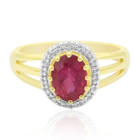 Bague en or et Tourmaline rose de Californie
