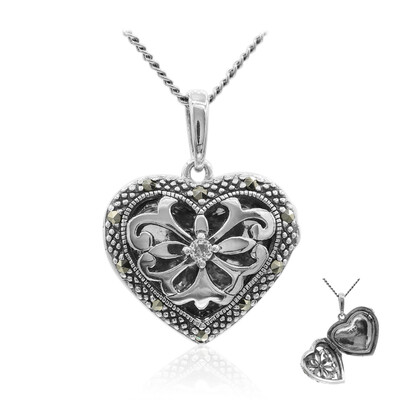 Collier en argent et Topaze blanche