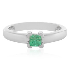 Bague en argent et Emeraude de Colombie