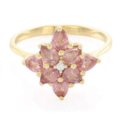 Bague en or et Saphir Padparadscha non chauffé (AMAYANI)