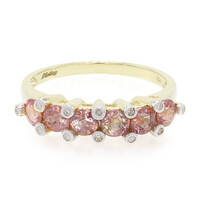 Bague en or et Saphir Padparadscha non chauffé