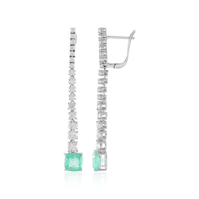 Boucles d'oreilles en or et Emeraude de Colombie (de Melo)