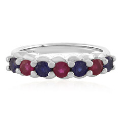 Bague en argent et Rubis de Madagascar