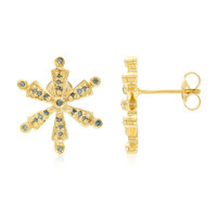 Boucles d'oreilles en argent et Diamant fantaisie