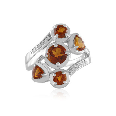 Bague en argent et Citrine Madère