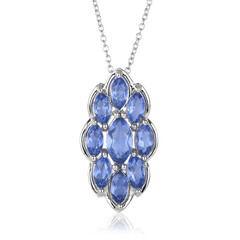 Collier en argent et Fluorite à couleur changeante