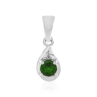 Pendentif en argent et Diopside de Russie