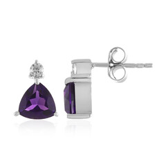 Boucles d'oreilles en argent et Améthyste de Zambie