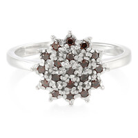 Bague en argent et Diamant fantaisie