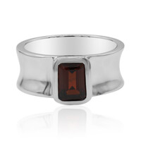 Bague en argent et Grenat du Mozambique