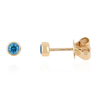 Boucles d'oreilles en or et Diamant SI2 bleu