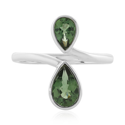 Bague en argent et Apatite chromifère