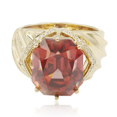 Bague en or et Zircon rose (de Melo)