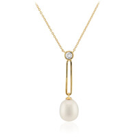 Collier en argent et Perle blanche de culture d'eau douce