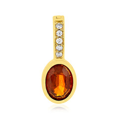 Pendentif en or et Kyanite orange de Tanzanie