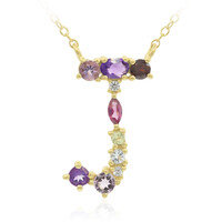 Collier en argent et Améthyste de Zambie