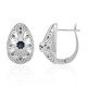 Boucles d'oreilles en argent et Saphir bleu (Annette classic)