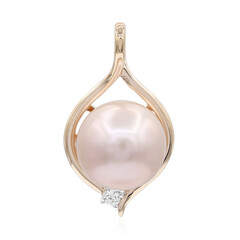 Pendentif en argent et Perle Ming de couleur pourpre (TPC)