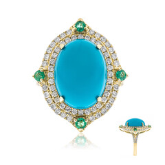 Bague en or et Turquoise Sleeping Beauty