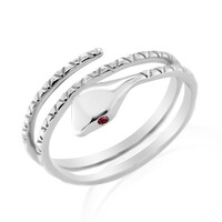 Bague en argent et Diamant rouge I2