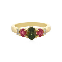 Bague en argent et Tourmaline verte