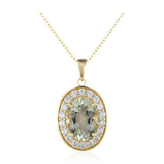 Collier en argent et Améthyste verte