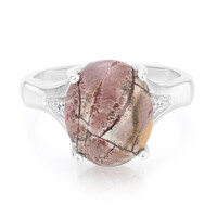 Bague en argent et Jaspe dendritique de Sonora