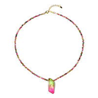 Collier en argent et Quartz multicolore