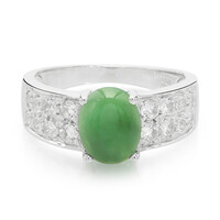 Bague en argent et Chrysoprase impériale
