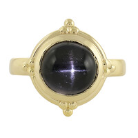 Bague en argent et Diopside étoilé d'Inde