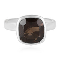 Bague en argent et Quartz fumé