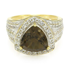 Bague en argent et Quartz fumé
