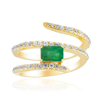 Bague en argent et Emeraude de Zambie