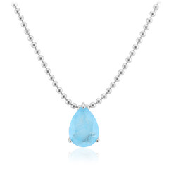 Collier en argent et Quartz bleu pastel