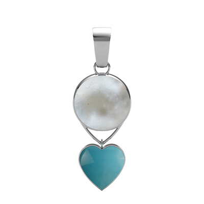 Pendentif en argent et Nacre