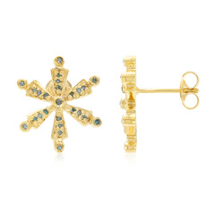 Boucles d'oreilles en argent et Diamant fantaisie