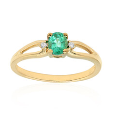 Bague en or et Emeraude de Zambie AAA