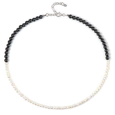 Collier en argent et Hématite noire