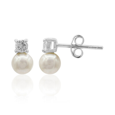 Boucles d'oreilles en argent et Perle de culture d'eau douce