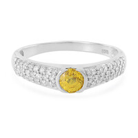 Bague en argent et Saphir jaune