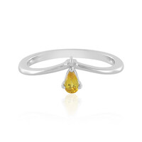 Bague en argent et Saphir jaune
