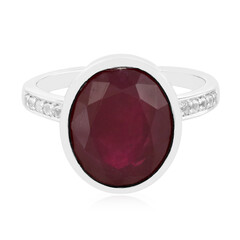 Bague en argent et Rubis de Madagascar