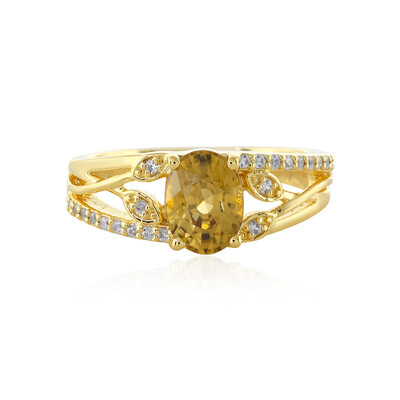 Bague en argent et Zircon jaune