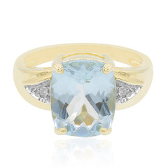 Bague en or et Aigue-marine