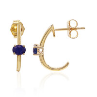 Boucles d'oreilles en or et Saphir de Ceylan