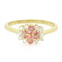 Bague en argent et Saphir Padparadscha