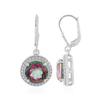 Boucles d'oreilles en argent et Quartz mystique