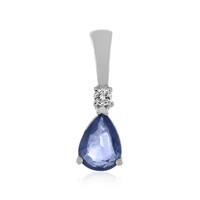 Pendentif en argent et Saphir bleu