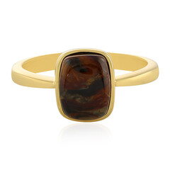 Bague en argent et Pietersite dorée
